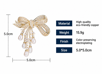 Amelia Brooch (Freshwater Pearls)
