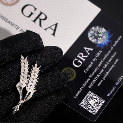 Broche Clara (Moissanita y Plata 925)