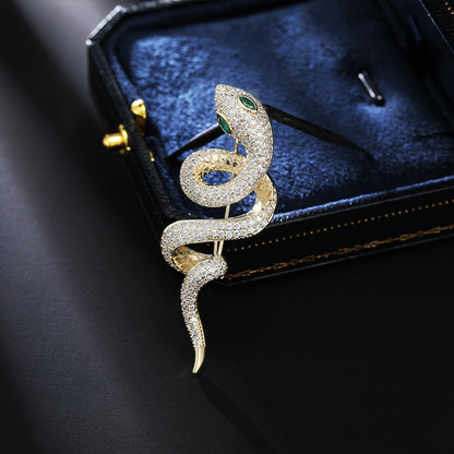 Serpente Brooch (Brilliant Zircons)