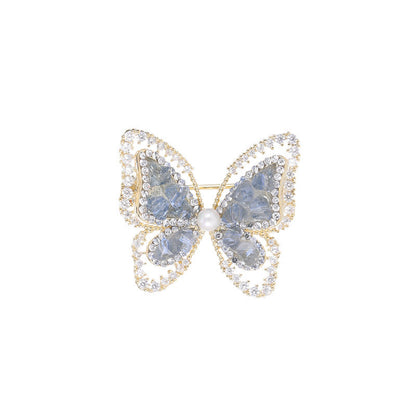 Farfallina Brooch (Blue Crystal)