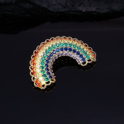 Close-up of the graduated rainbow zircon bands