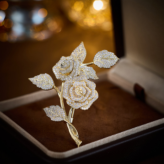 LeRose Brooch (Zircons)