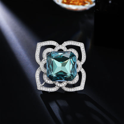 Zaffira Brooch (Blue Crystal)
