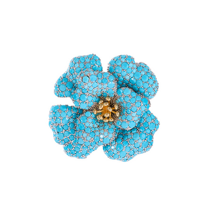 Turchese Brooch (Zircons)