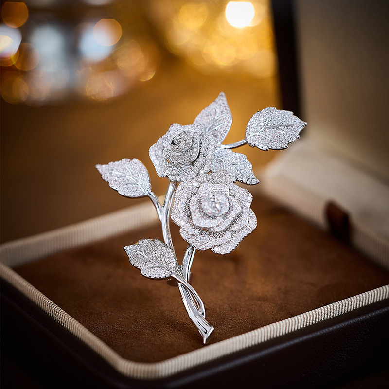 LeRose Brooch (Zircons)