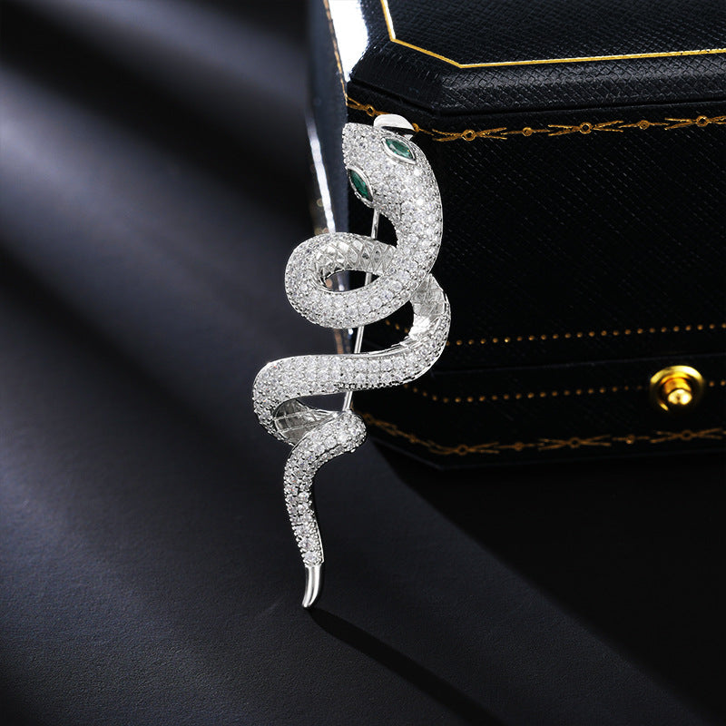 Serpente Brooch (Brilliant Zircons)