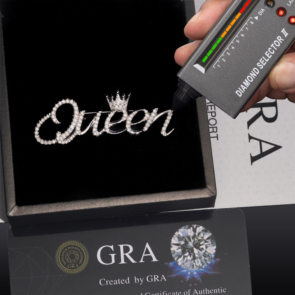 Queen Brooch (Moissanite & 925 Silver)